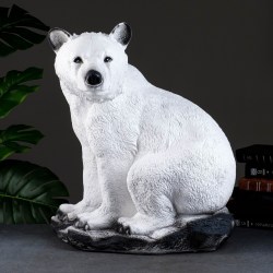 Сувенир статуэтка новогодний Медведь белый 56 см