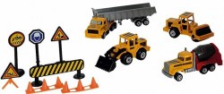 Набор строительной техники с дорожными знаками Majorette 205797