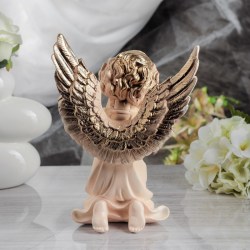 Статуэтка Ангел с крыльями, бежевая, 27 см