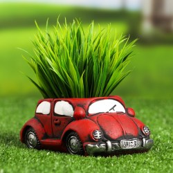 Декоративный горшок для цветов «Машинка» 200 мл, 14.4×9×6 см, керамический, красный