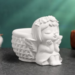 Подсвечник "Ангел с корзинкой" 9см