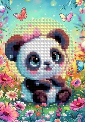 Алмазная мозаика 15*20 детская 'Милая панда'