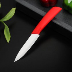 Нож керамический Симпл, лезвие 10,5 см, ручка soft touch, цвет красный
