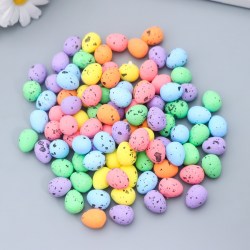 Декор пасхальный Яйцо - перепелиное набор 100 шт разноцветные 1,8х1,5х1,5 см