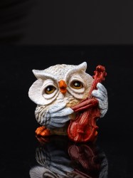 Фигурка полистоун Сова с виолончелью 5.7×5.1×6.2 см