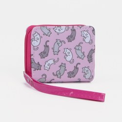Кошелёк детский Котята 10х8.5х2 см, розовый