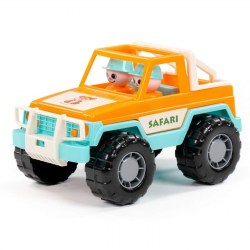 Автомобиль-джип Сафари, цвет оранжевый 22 см