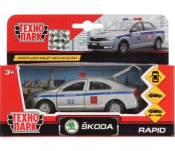 Машина "Skoda Rapid полиция" 12 см металлическая инерционная