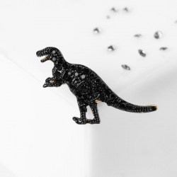 Значок "Динозавр", цвет чёрный в золоте 
