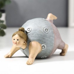 Фигурка полистоун Пышечка - фитнес 8.5×8.5×13.5 см