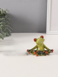 Статуэтка сувенир Лягушка йога 9 см (поза лотоса)