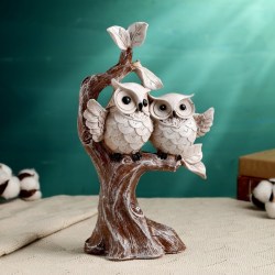 Фигурка полистоун «Совы на дереве», 23×15см