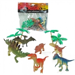 1toy "В мире животных" наб.игр.динозавров с аксессуарами 10 шт х 10-21 см. в пакете с ярлыком
