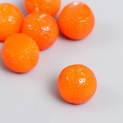 Декор для творчества акрил Апельсин набор 6 шт оранжевый 1,5х1,5х1,6 см