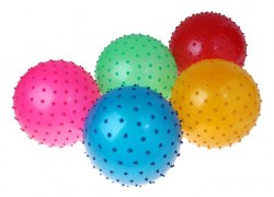 Мяч массажный цветной матовый  d=18 см