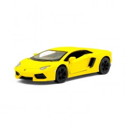 Машина металлическая Lamborghini Matte Series, 1:38, открываются двери, инерция, цвет жёлтый матовый