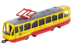 Модель Трамвай 18,5 см металлическая инерционная свет звук