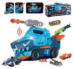 Набор 'Трек' SHARK (свет,звук) с бластером в коробке