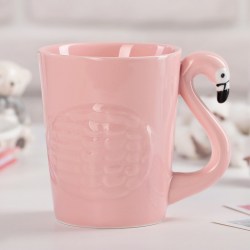 Кружка "Фламинго" 370 мл, 11,5х8х10 см, цвет розовый 