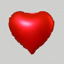 Шар фольгированный 18" "Сердце", с клапаном, матовый, цвет красный