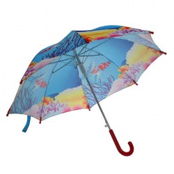 Зонт-трость, полуавтомат, 32825, R=34см, цвета МИКС