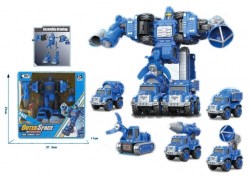 Робот-транспорт 5в1 OUTER SPACE синий, в коробке