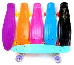 Скейтборд цвет микс со светящимися колесами