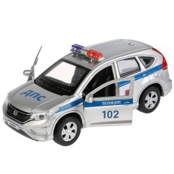 Машина инерционная металлическая - Honda CR-V - Полиция, 12 см, открываются двери