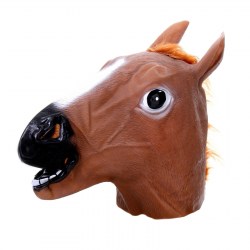 Карнавальная маска латекс Лошадь, цвет коричневый