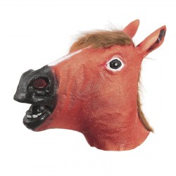 Карнавальная маска латекс Лошадь, цвет коричневый
