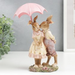Сувенир статуэтка пасхальная заяц кролик под зонтом 20 см