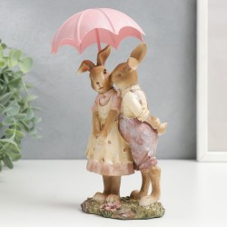 Сувенир статуэтка пасхальная заяц кролик под зонтом 20 см