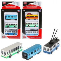 Набор из 3-х моделей городской транспорт 8см 283696