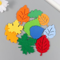 Декор для творчества листья из фетра и фоамирана 10 шт