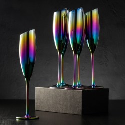 Набор бокалов для шампанского «Иллюзия», 180 мл, 6 шт, цвет хамелеон