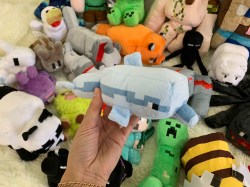 Мягкая игрушка Плюшевый дельфин из Майнкрафт 22 см