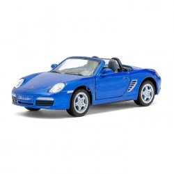 Машина синяя Porsche Boxster S, 1:34, открываются двери, инерция