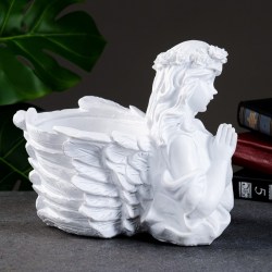 Кашпо ваза керамическая Девочка ангел 25х21х17см