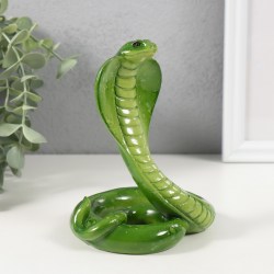 Статуэтка сувенир Зеленая змея Кобра 13 см