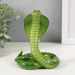 Статуэтка сувенир Зеленая змея Кобра 13 см