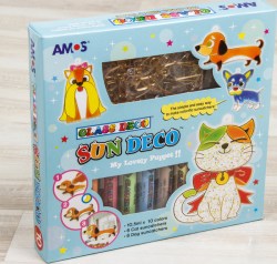 Amos Набор витражных красок с витражами Собаки и кошки