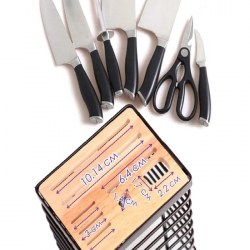 Подставка для ножей Лофт металл дерево