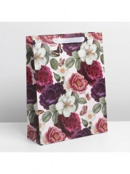 Пакет подарочный ламинированный упаковка Цветы L 31 х 40 х 11.5 см