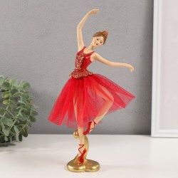 Статуэтка сувенир Балерина в красном платье 31 см