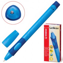 Ручка шариковая STABILO LeftRight, СИНЯЯ, для правшей, корпус синий, 0,8мм, линия 0,4мм