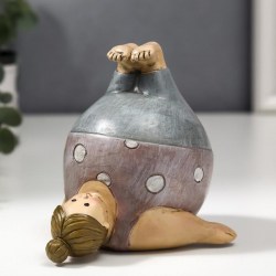 Фигурка полистоун Пышечка: упражнение берёзка 10.5×11×11.5 см