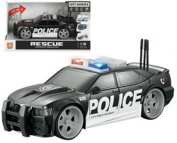Полицейская машина 1:16 инерционная на батарейках(свет,звук)	