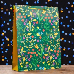 Пакет подарочный Цветочное поле 33 х 42,5 х 10 см