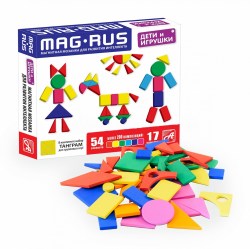 Магнитная мозаика MAG-RUS  Дети и игрушки 54 элемента