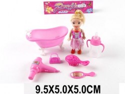 Кукла с аксессуарами в ванной в пакете 